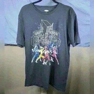 Old Navy Mens Black Large Power Rangers  T-shirt